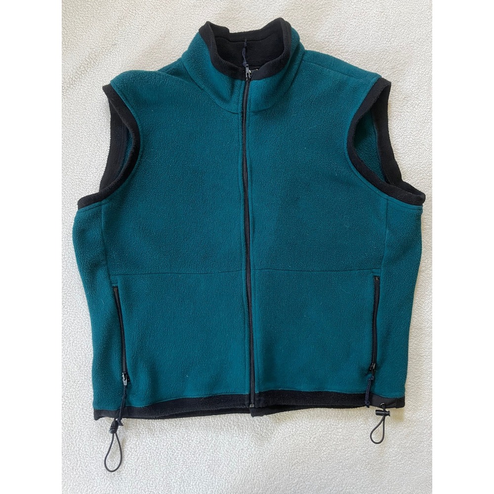 Vintage REI Mens XL Fleece Vest Teal Blue Vintage 90s Full Zip Gorpcore Outdoor